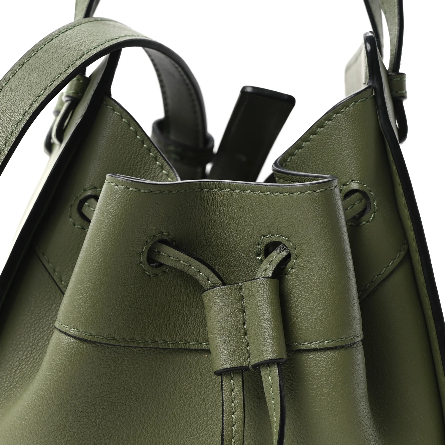Calfskin Mini Hammock Shoulder Bag Avocado - Image 8