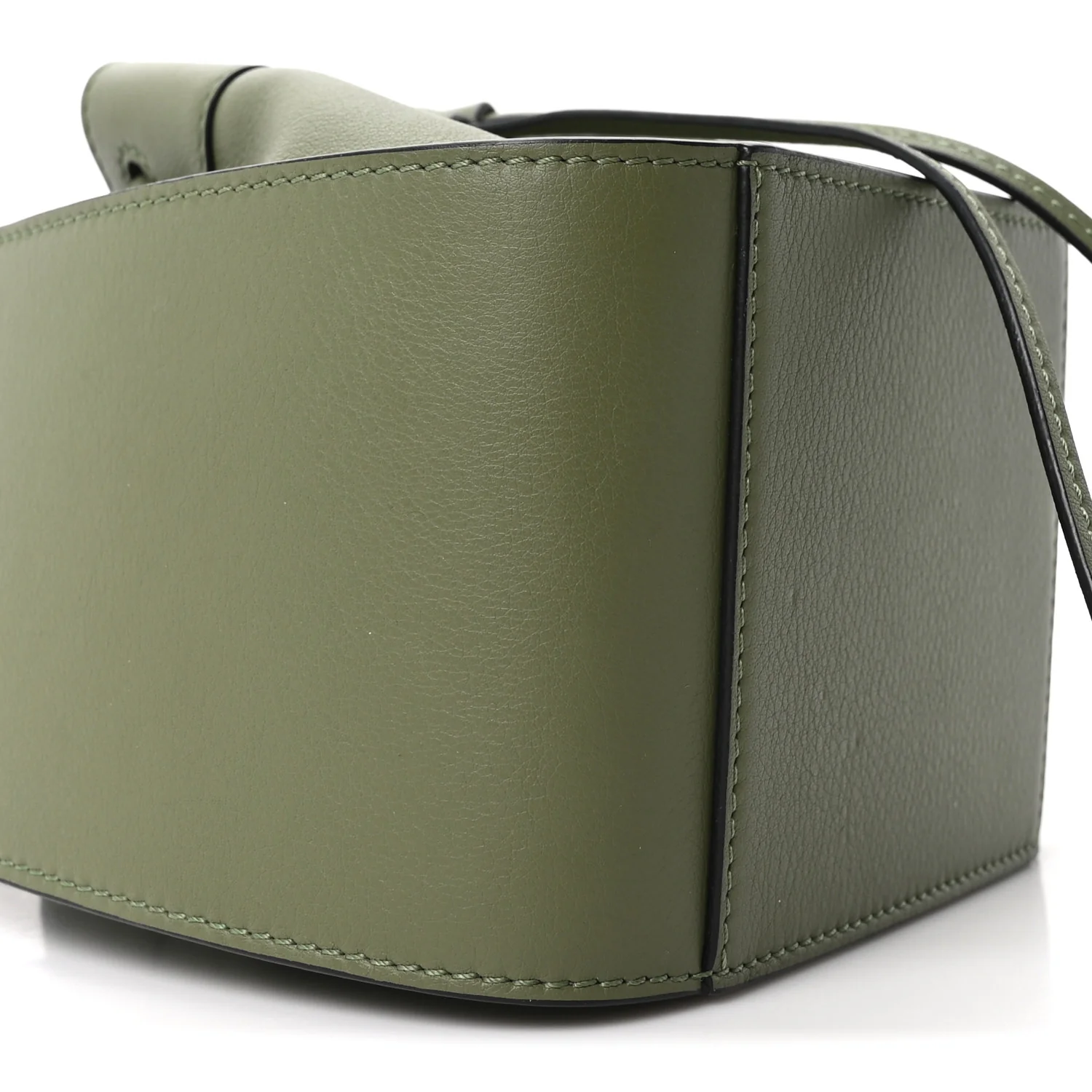 Calfskin Mini Hammock Shoulder Bag Avocado - Image 9