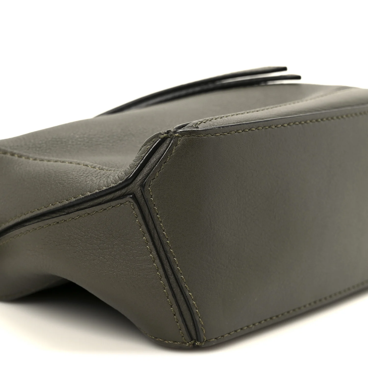Calfskin Mini Puzzle Bag Khaki Green - Image 10