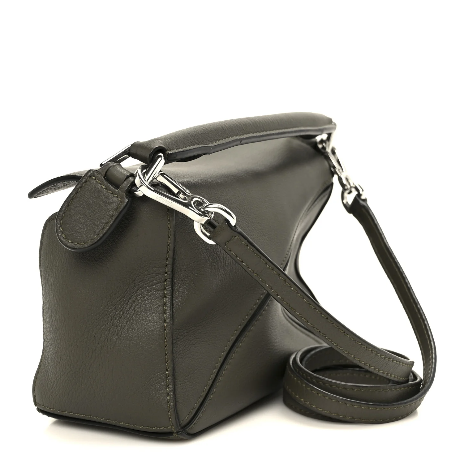 Calfskin Mini Puzzle Bag Khaki Green - Image 3