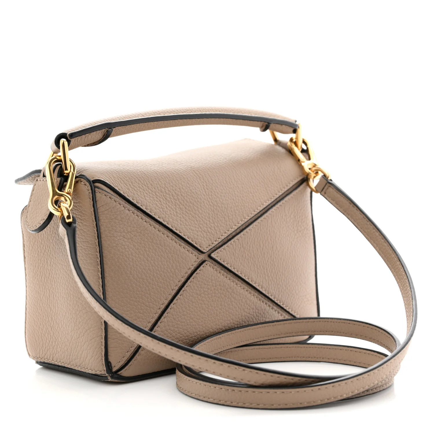 Calfskin Mini Puzzle Bag Sand - Image 3