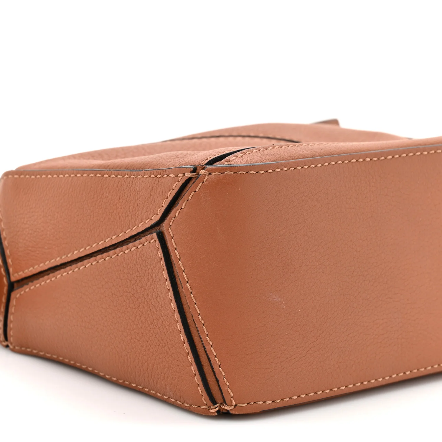 Calfskin Mini Puzzle Bag Tan - Image 10