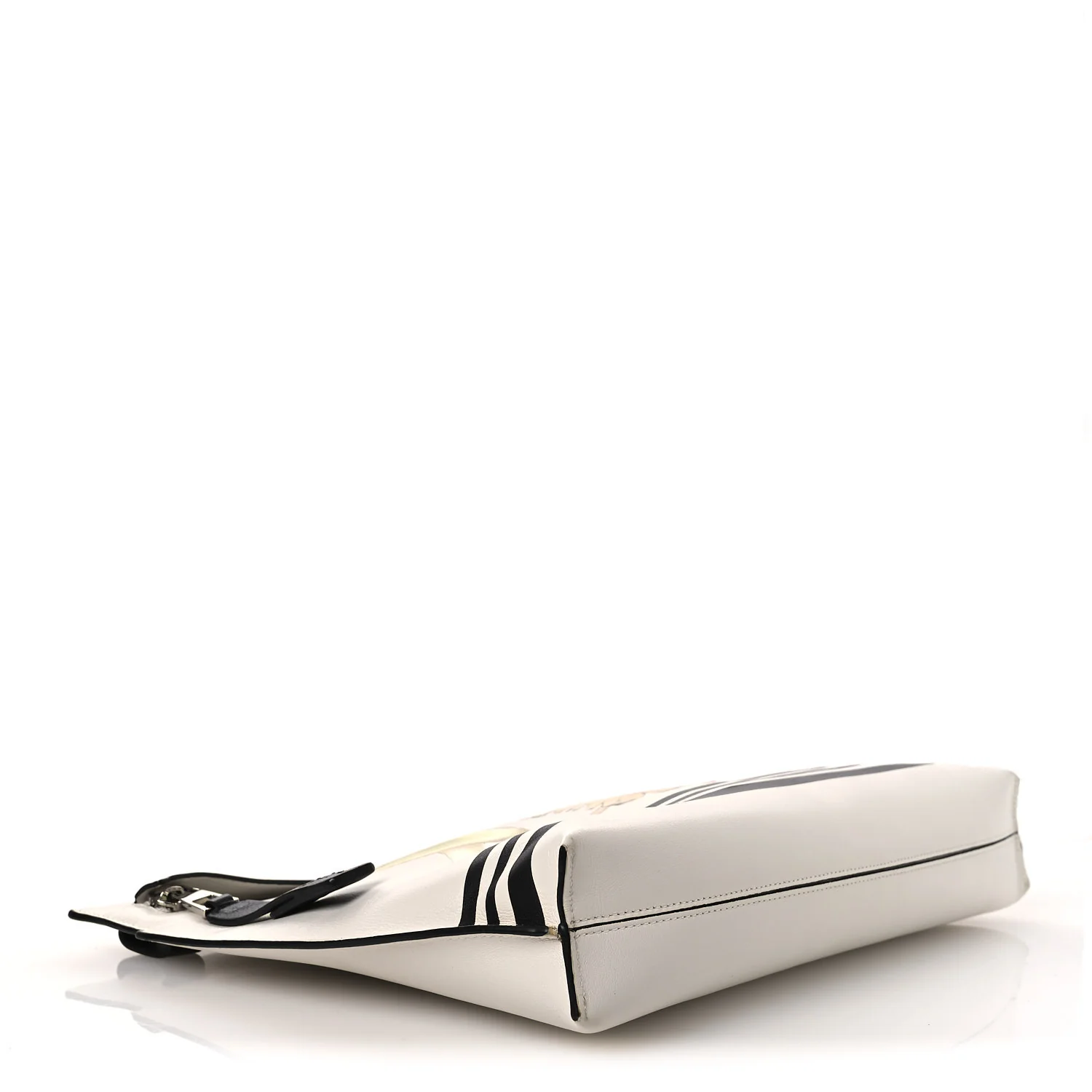 Calfskin Mushroom T Pouch Bag White - Image 4