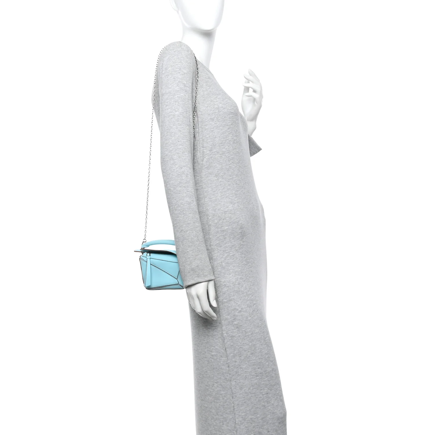Calfskin Nano Puzzle Bag Pacific Aqua - Image 2