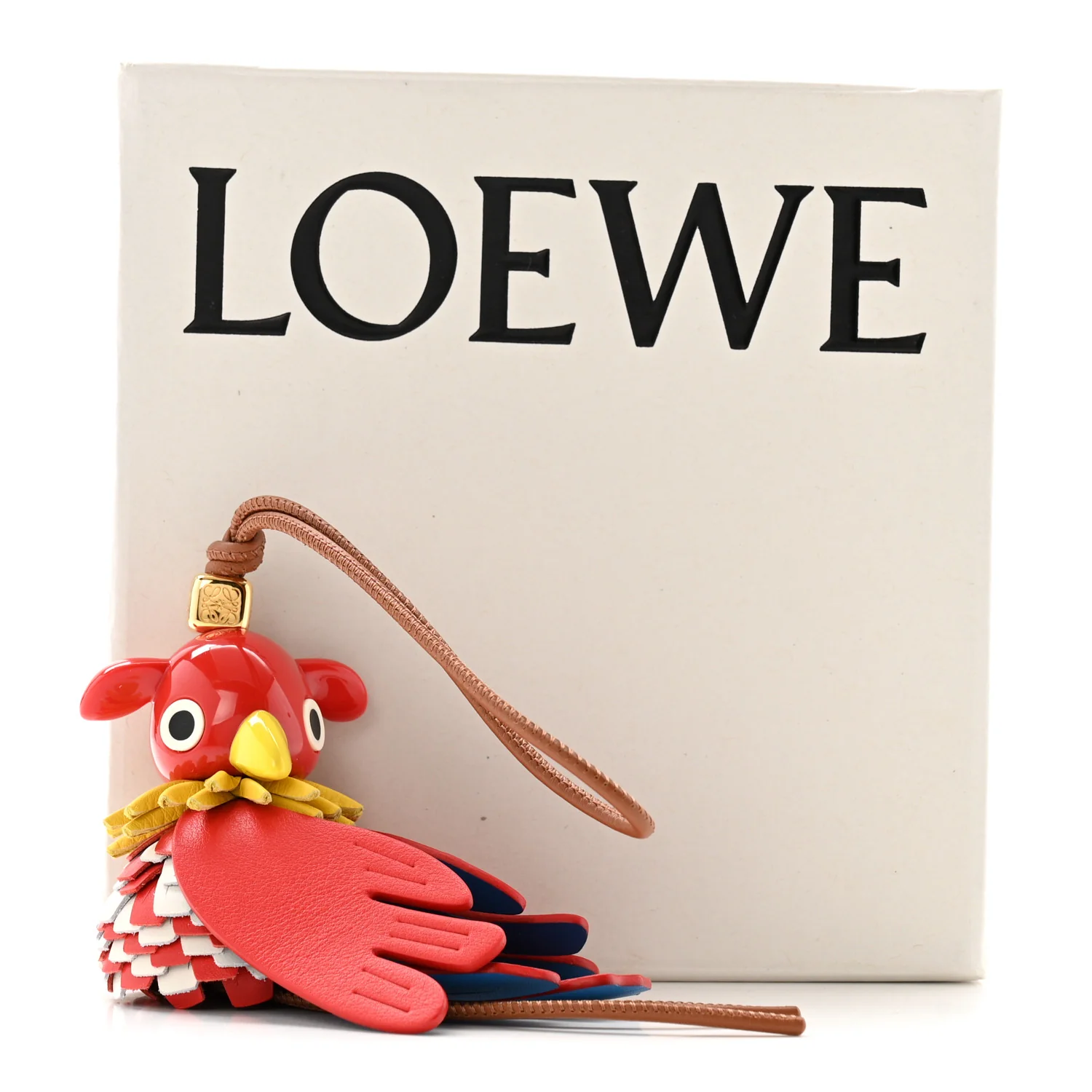 Calfskin Parrot Charm Red Multicolor - Image 4