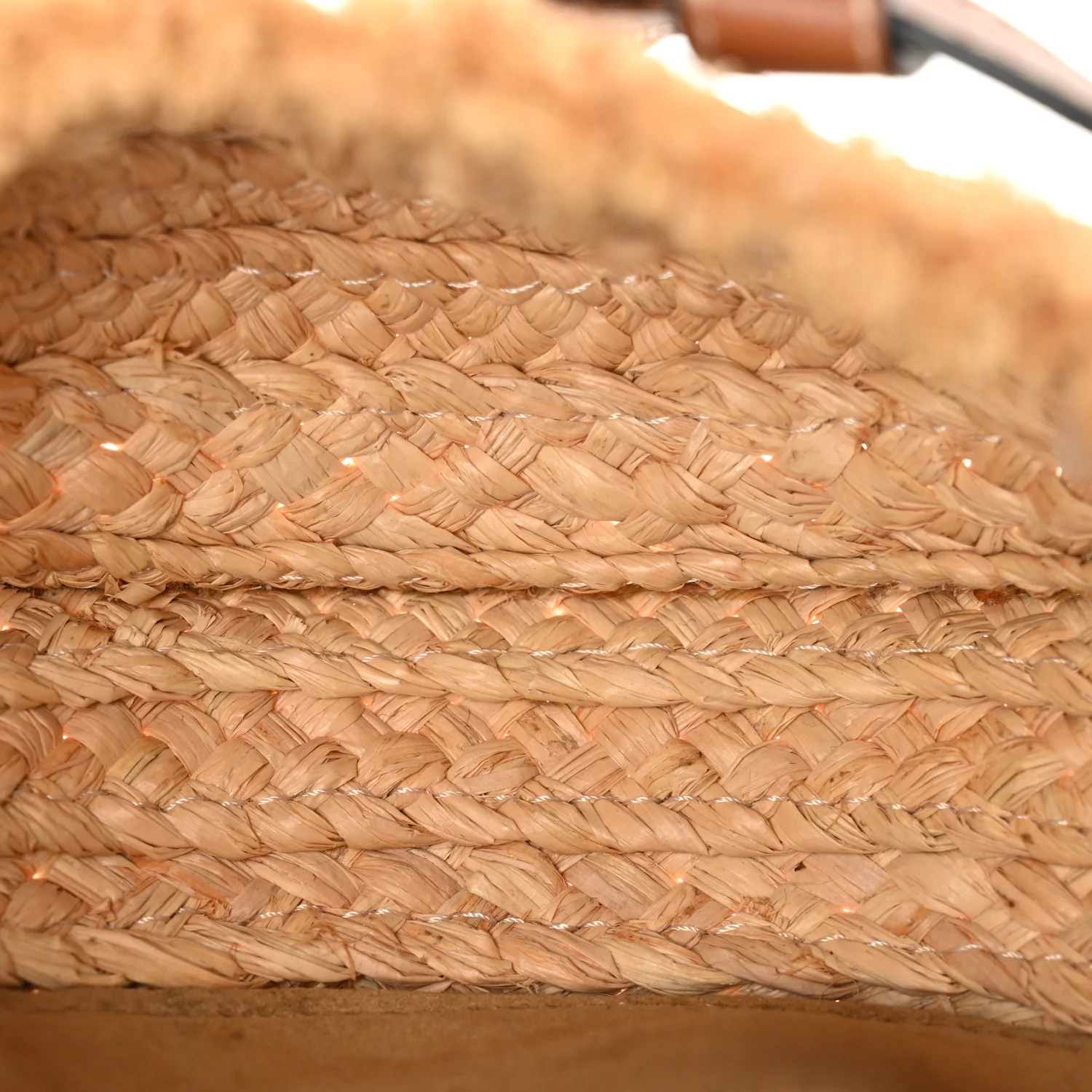 Calfskin Raffia Mini Gate Crossbody Bag Natural Tan - Image 5