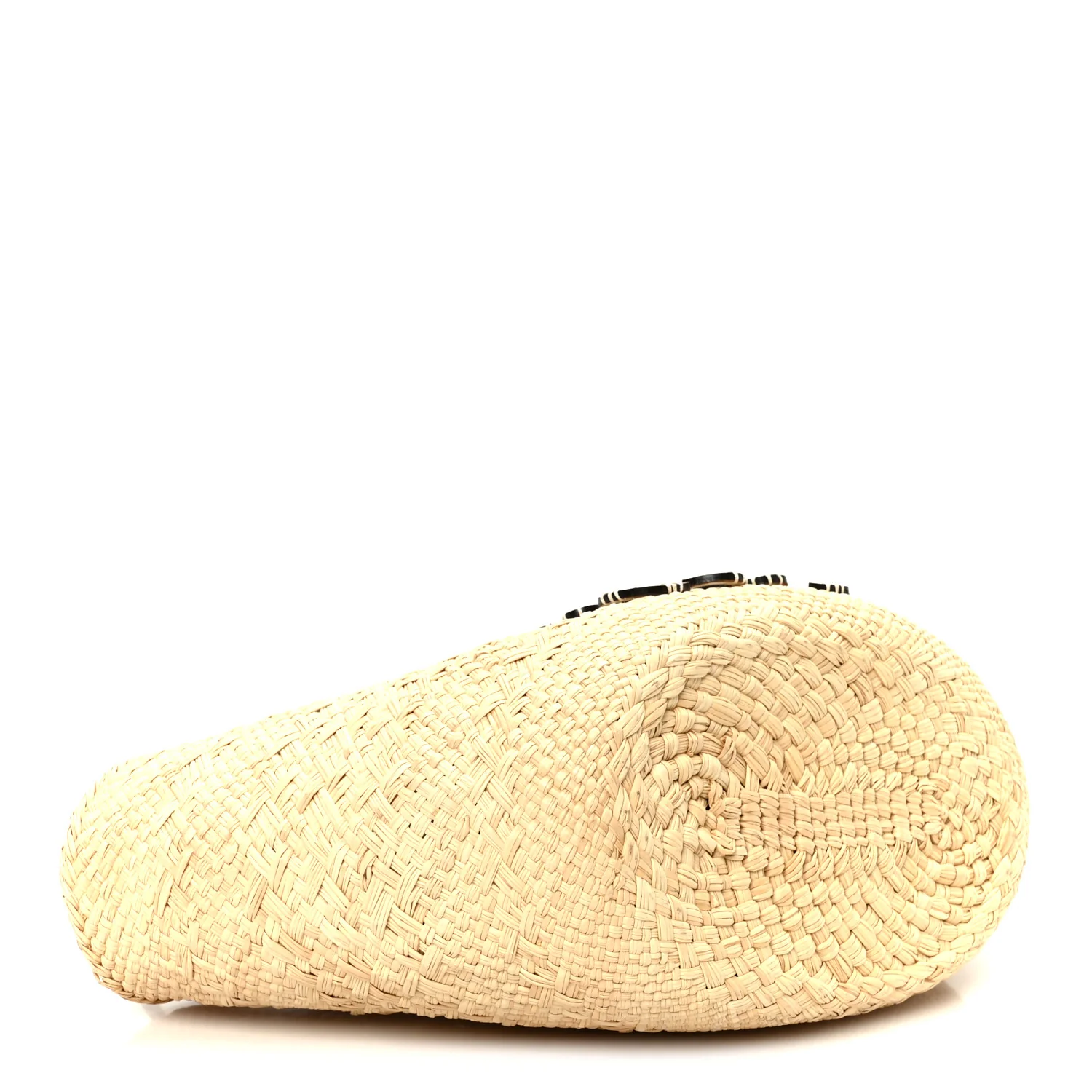 Calfskin Raffia Paulas Ibiza Small Anagram Basket Tote Bag Natural Tan - Image 4