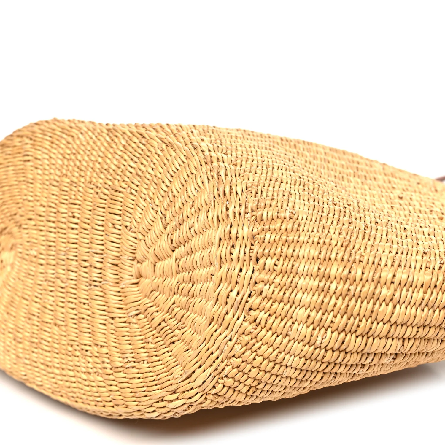 Calfskin Raffia Paulas Ibiza Small Shell Basket Tote Bag Natural Tan - Image 10