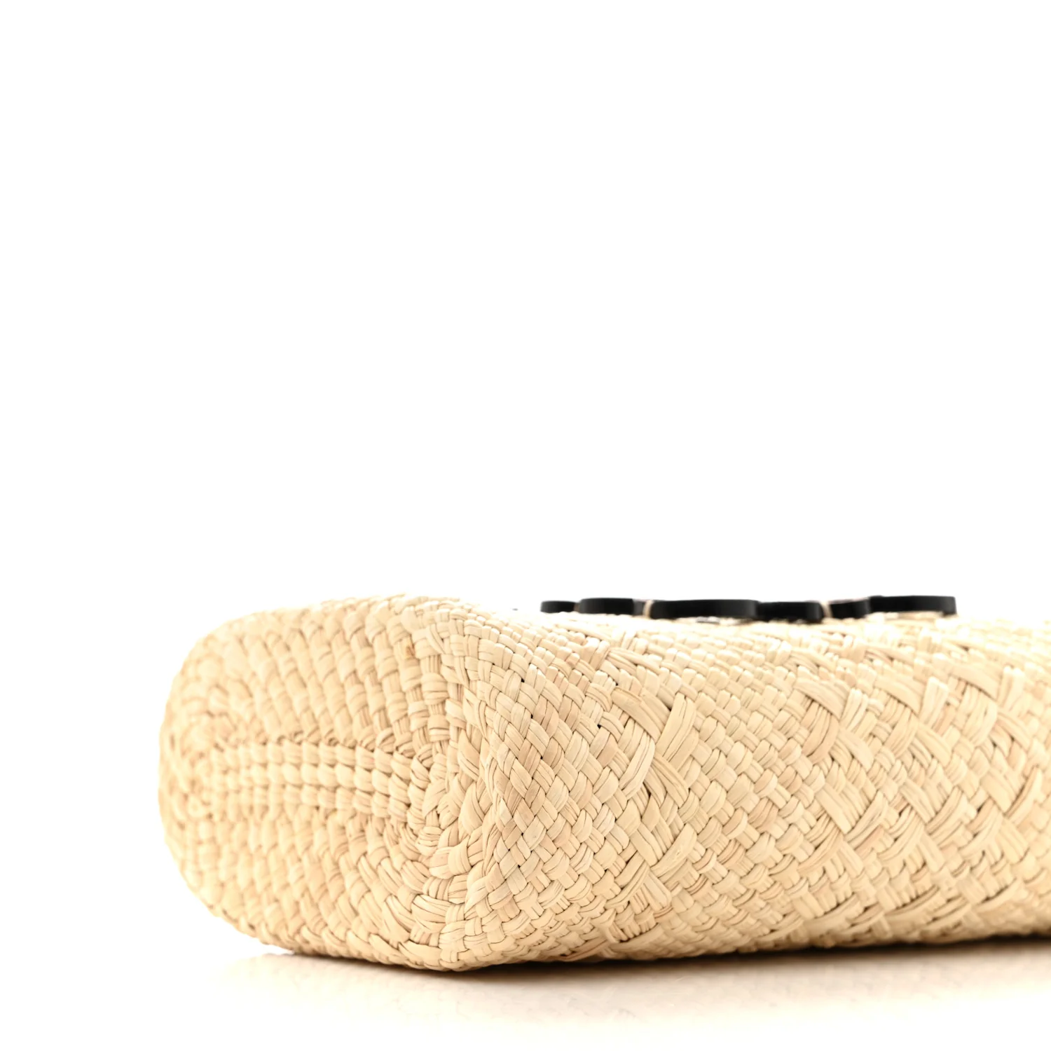 Calfskin Raffia Paulas Ibiza Square Bucket Bag Natural Tan - Image 10