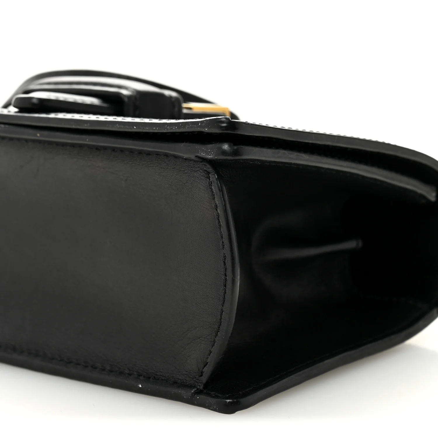 Calfskin Small Barcelona Shoulder Bag Black - Image 10