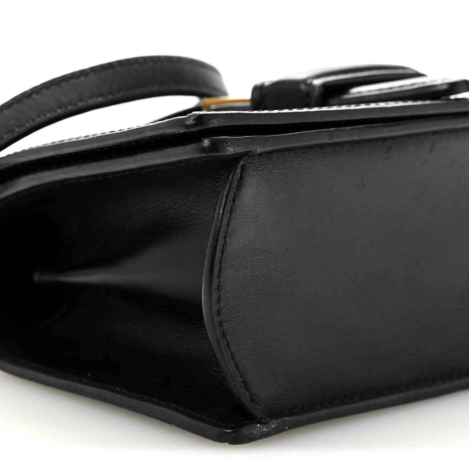 Calfskin Small Barcelona Shoulder Bag Black - Image 9