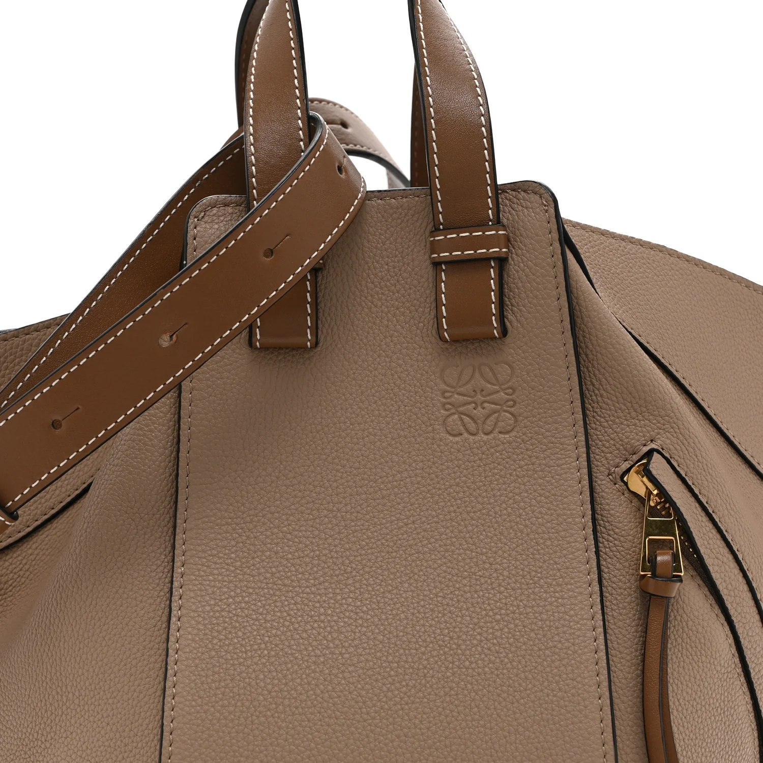 Calfskin Small Hammock Shoulder Bag Sand Mink - Image 8