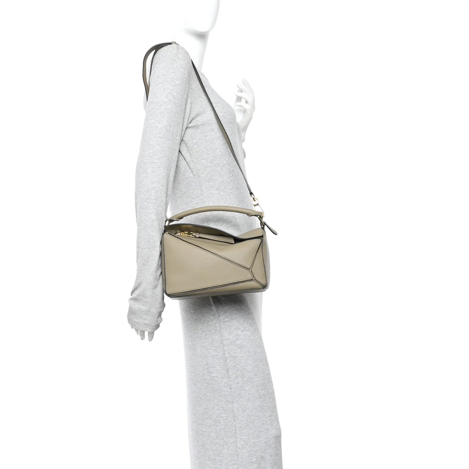 Calfskin Small Puzzle Bag Artichoke Green - Image 2