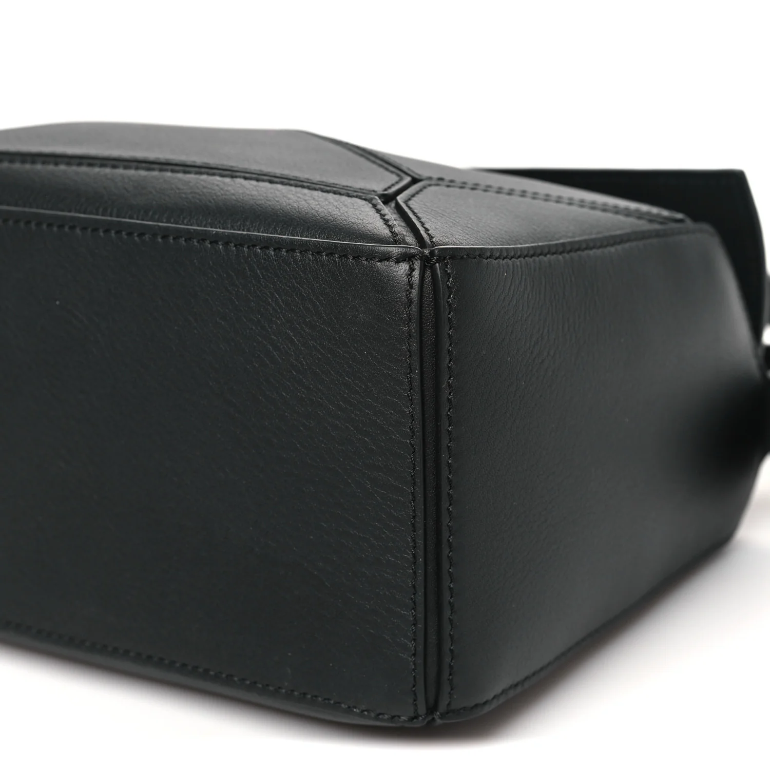 Calfskin Small Puzzle Bag Black - Image 9