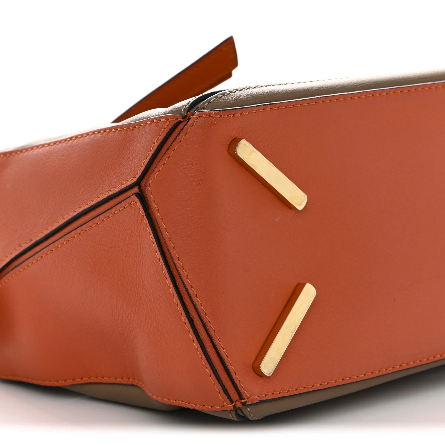 Calfskin Small Puzzle Bag Mink Coral Black - Image 9
