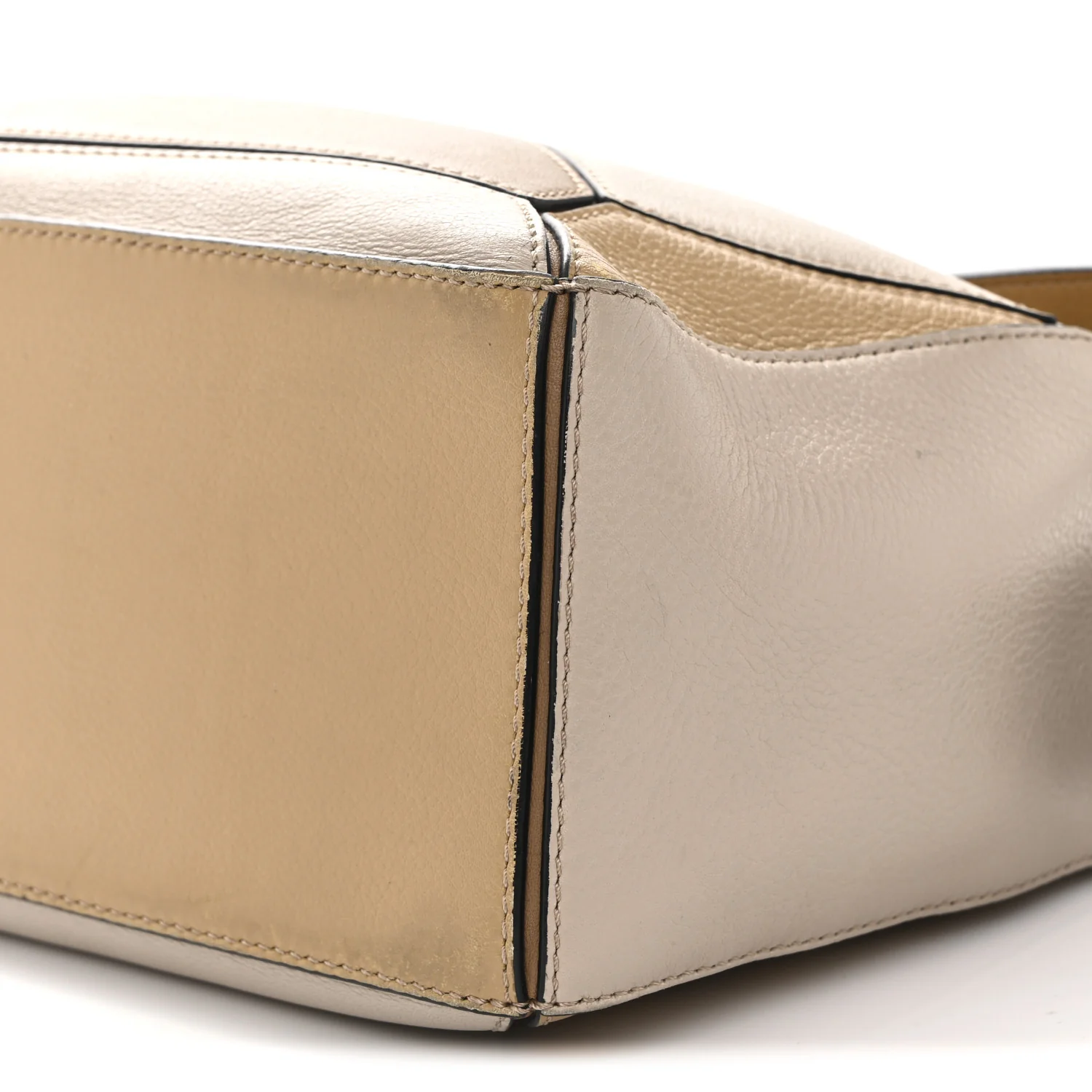 Calfskin Small Puzzle Bag Mocca Multicolor - Image 10