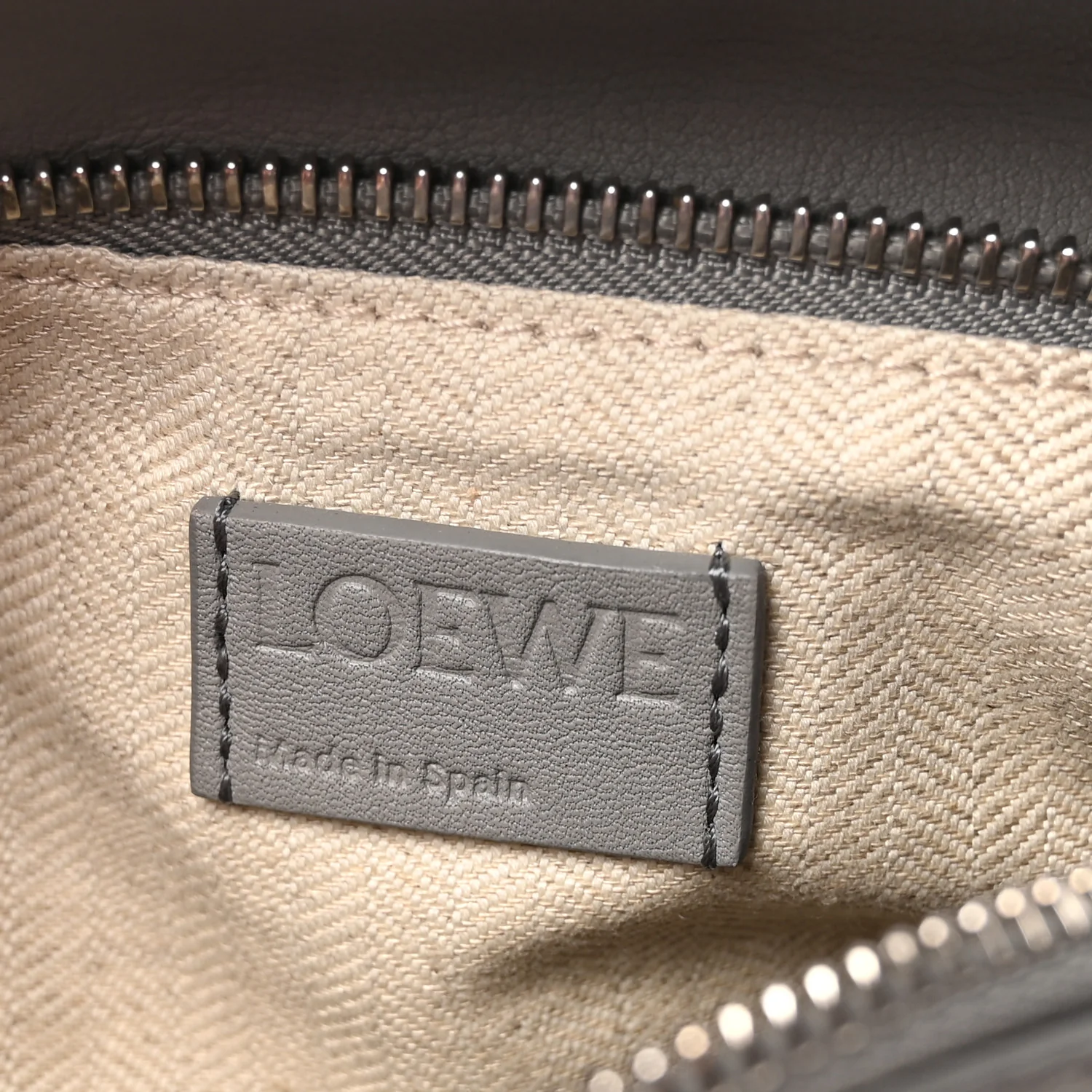 Calfskin Small Puzzle Bag Pearl Grey - Image 6
