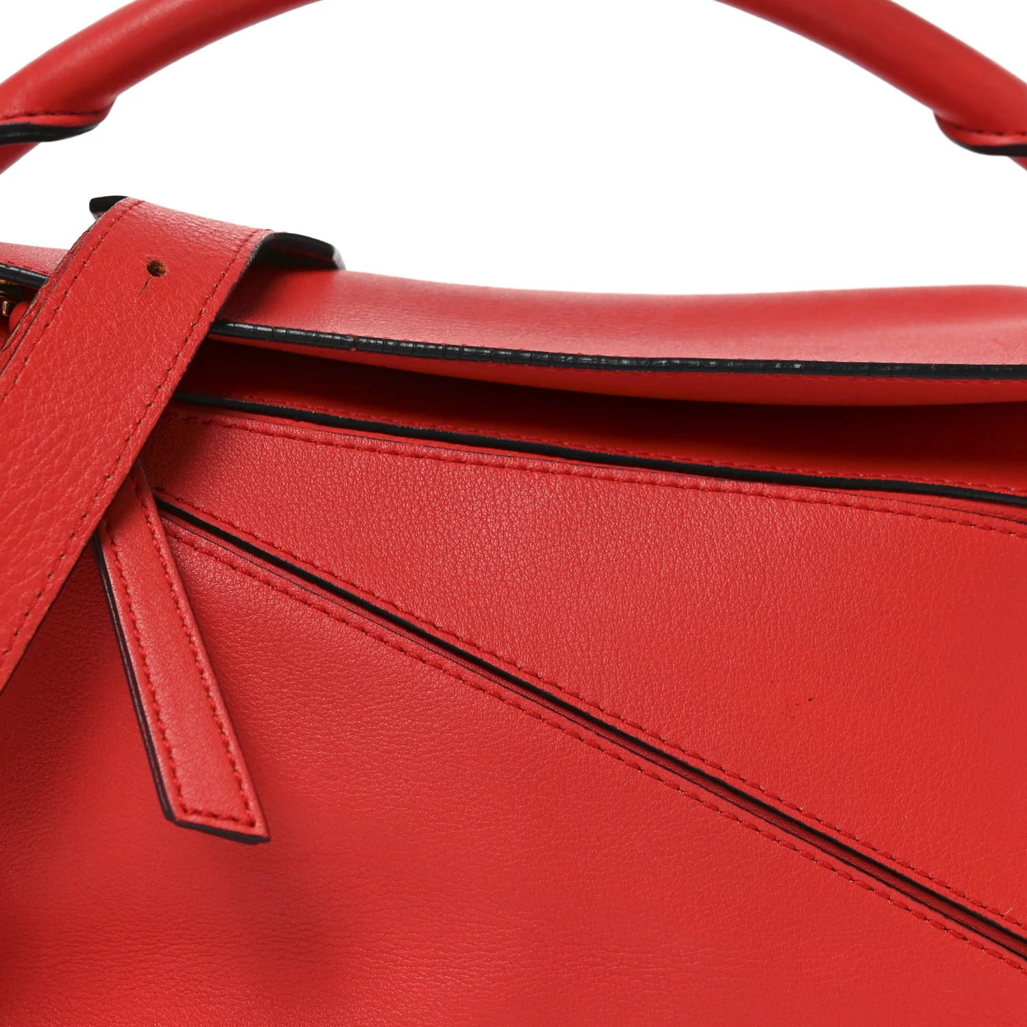 Calfskin Small Puzzle Bag Scarlet - Image 7