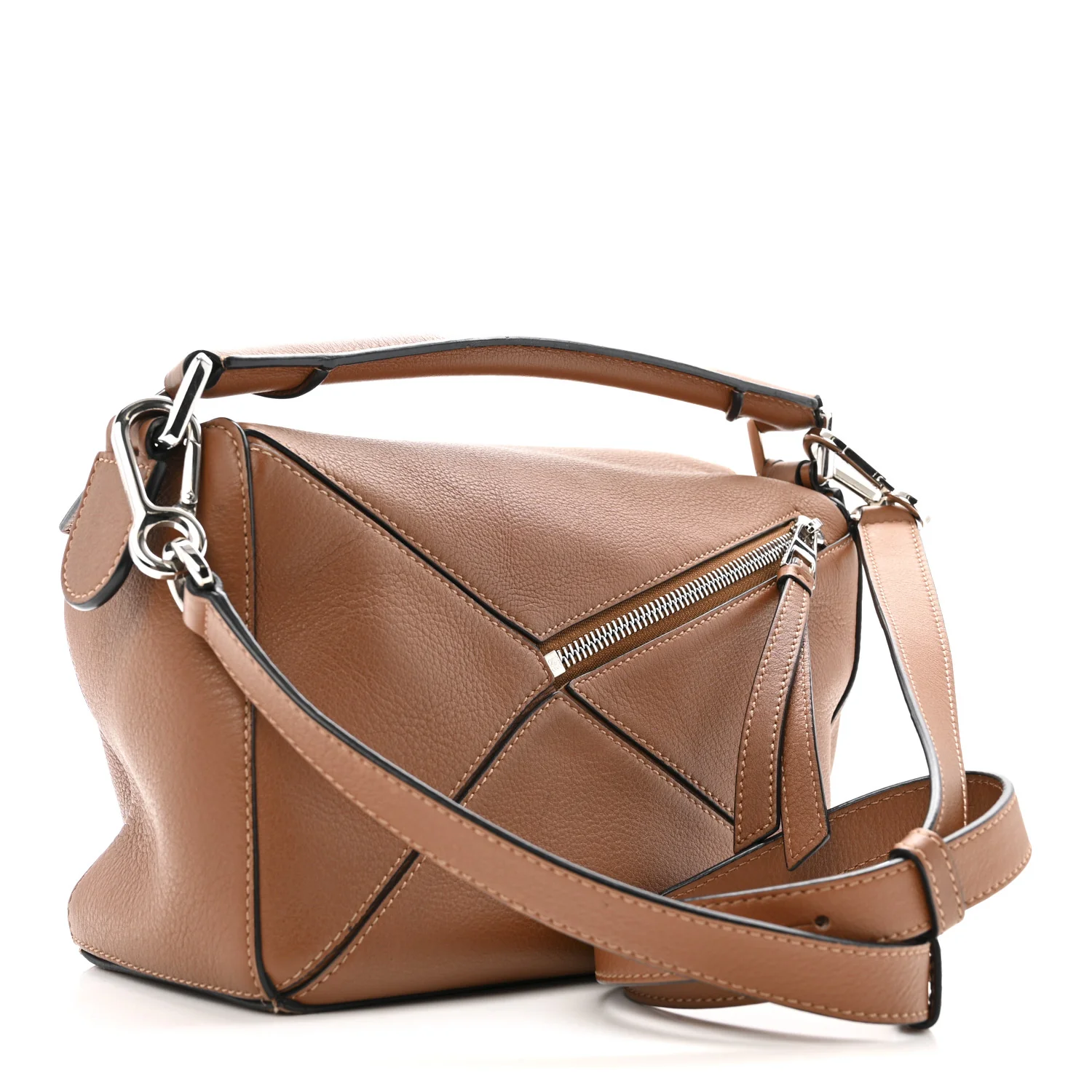 Calfskin Small Puzzle Bag Tan - Image 3
