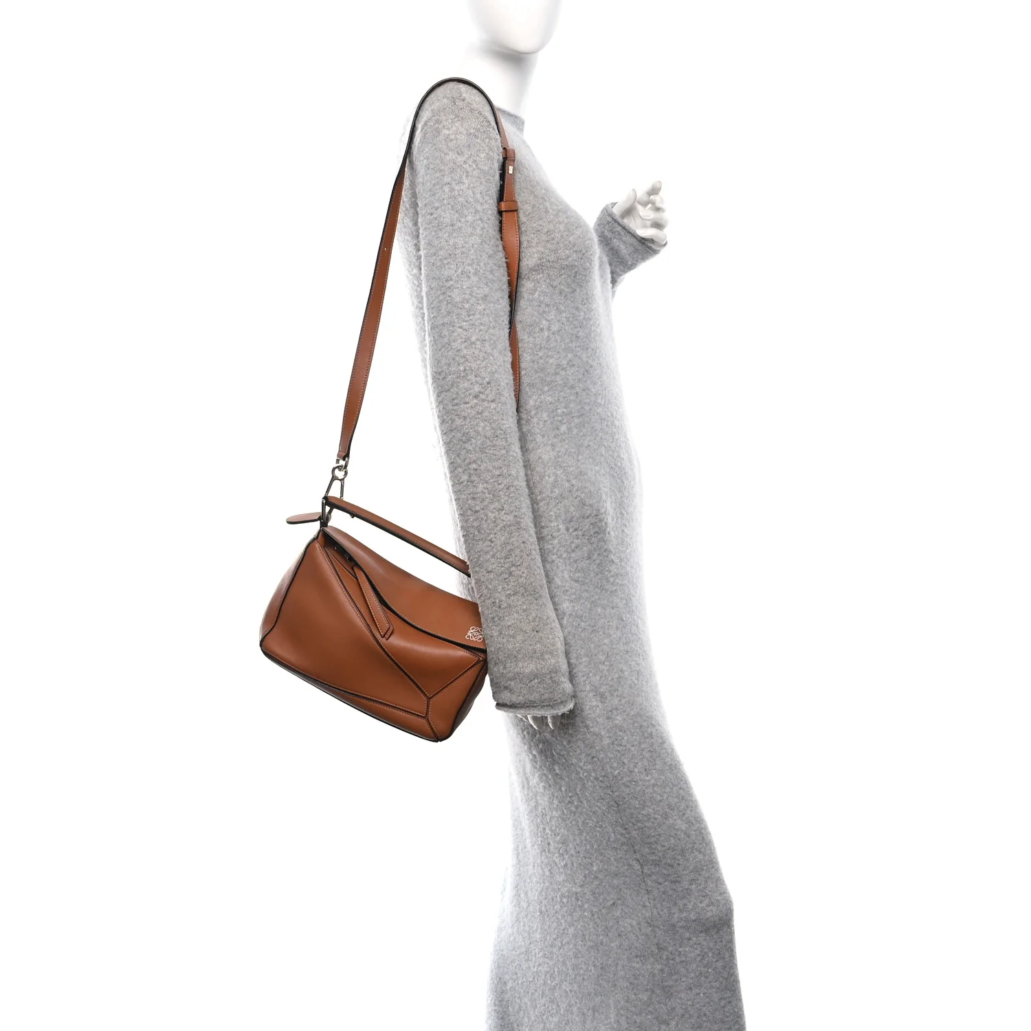 Calfskin Small Puzzle Bag Tan - Image 2