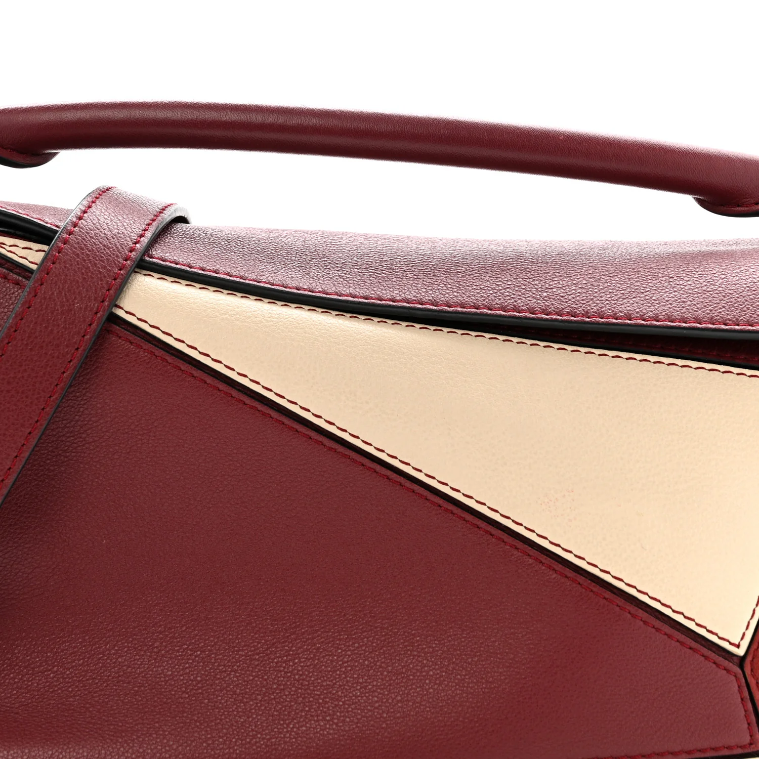 Calfskin Small Puzzle Bag Wine Garnet - Image 6