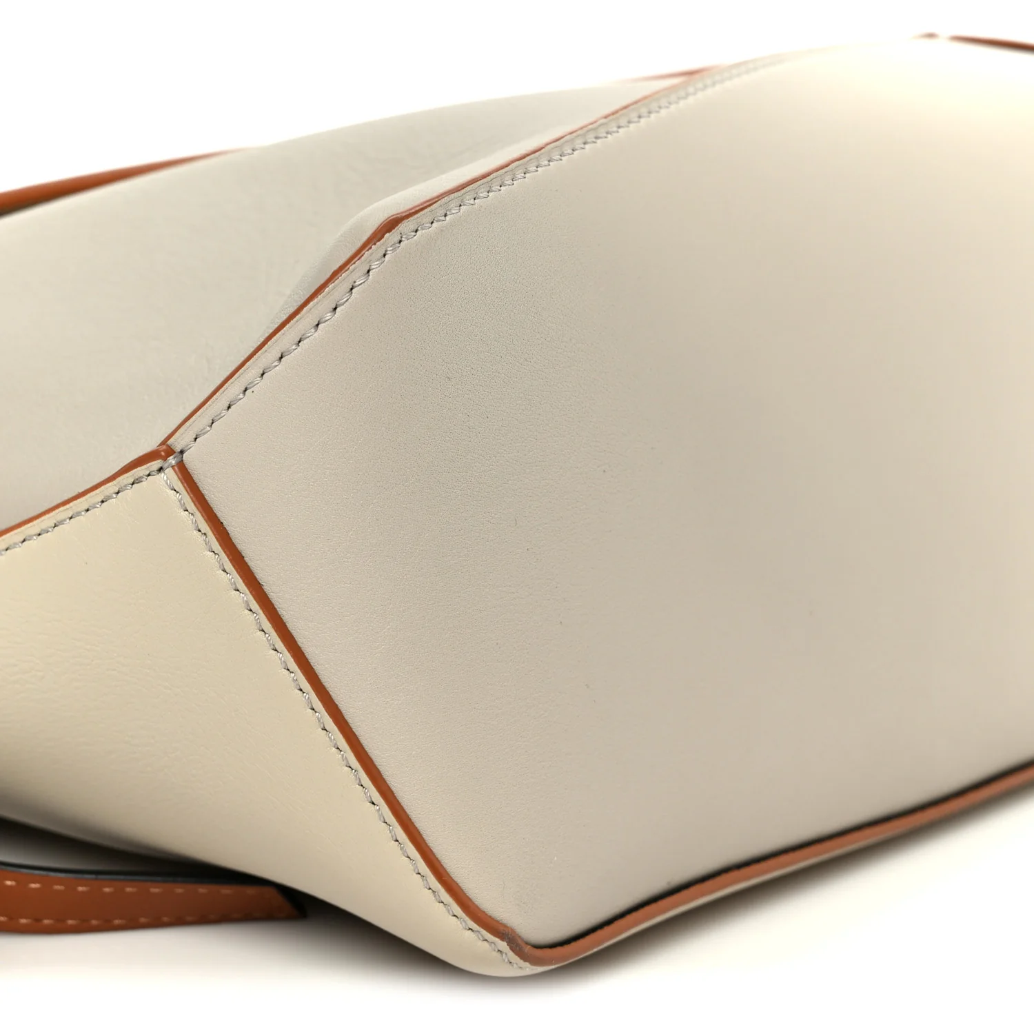 Calfskin Small Puzzle Edge Bag Ghost Soft White - Image 10