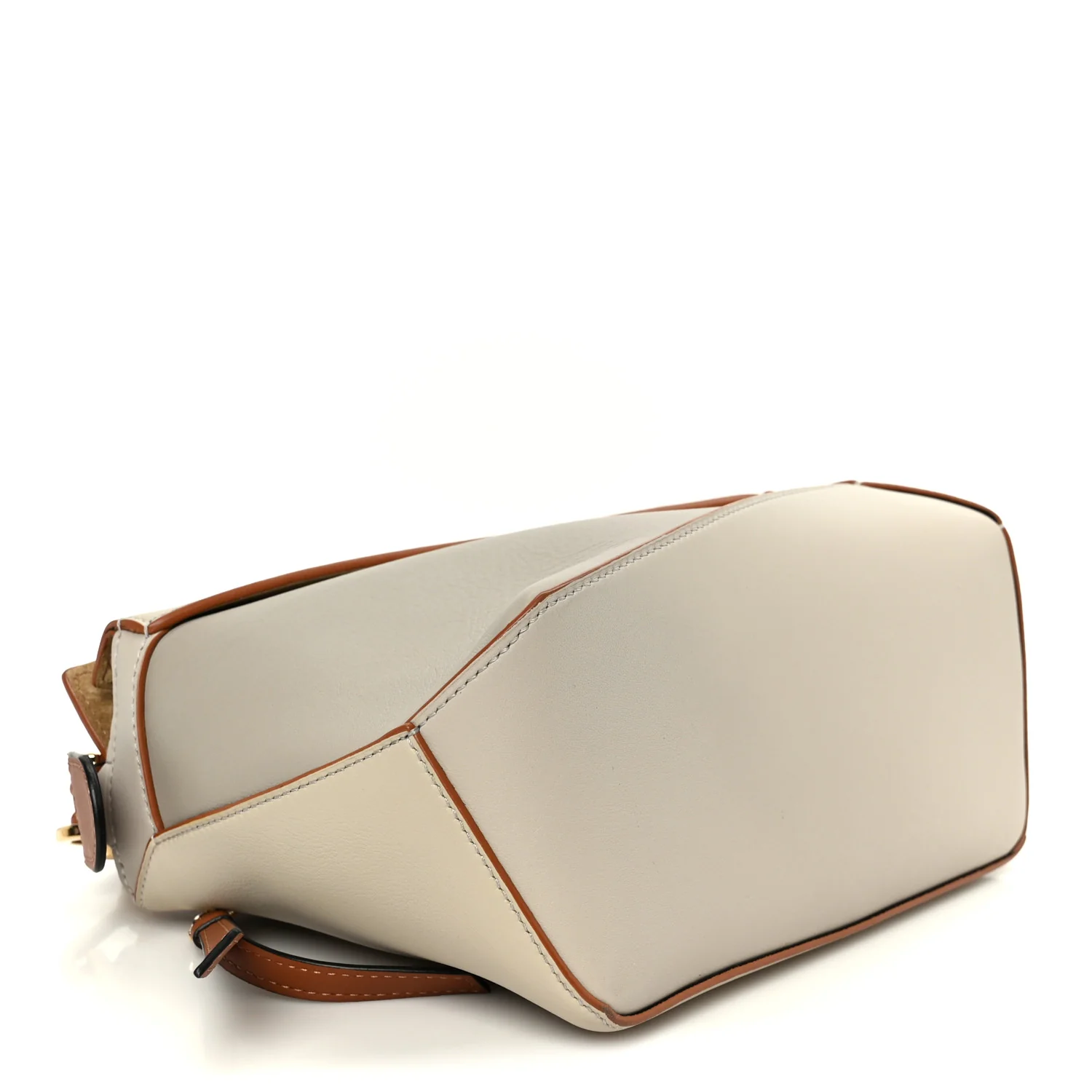 Calfskin Small Puzzle Edge Bag Ghost Soft White - Image 4