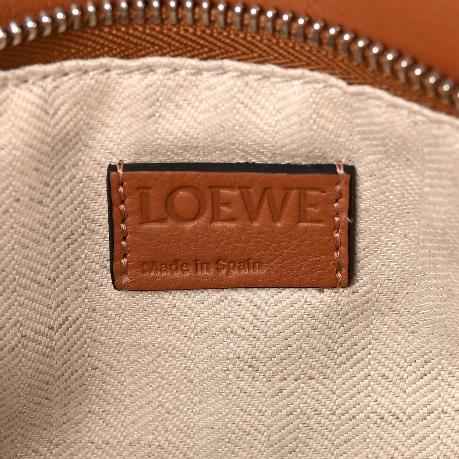 Calfskin Small Puzzle Edge Bag Tan - Image 6