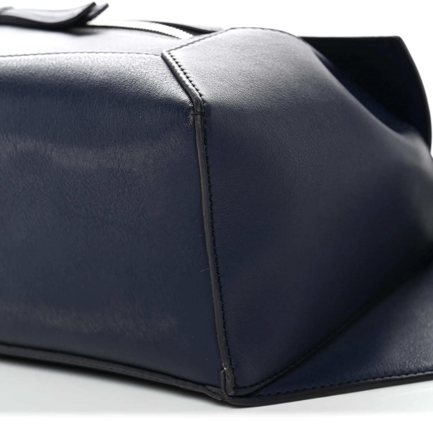Calfskin Small Puzzle Edge Bumbag Navy Blue - Image 10