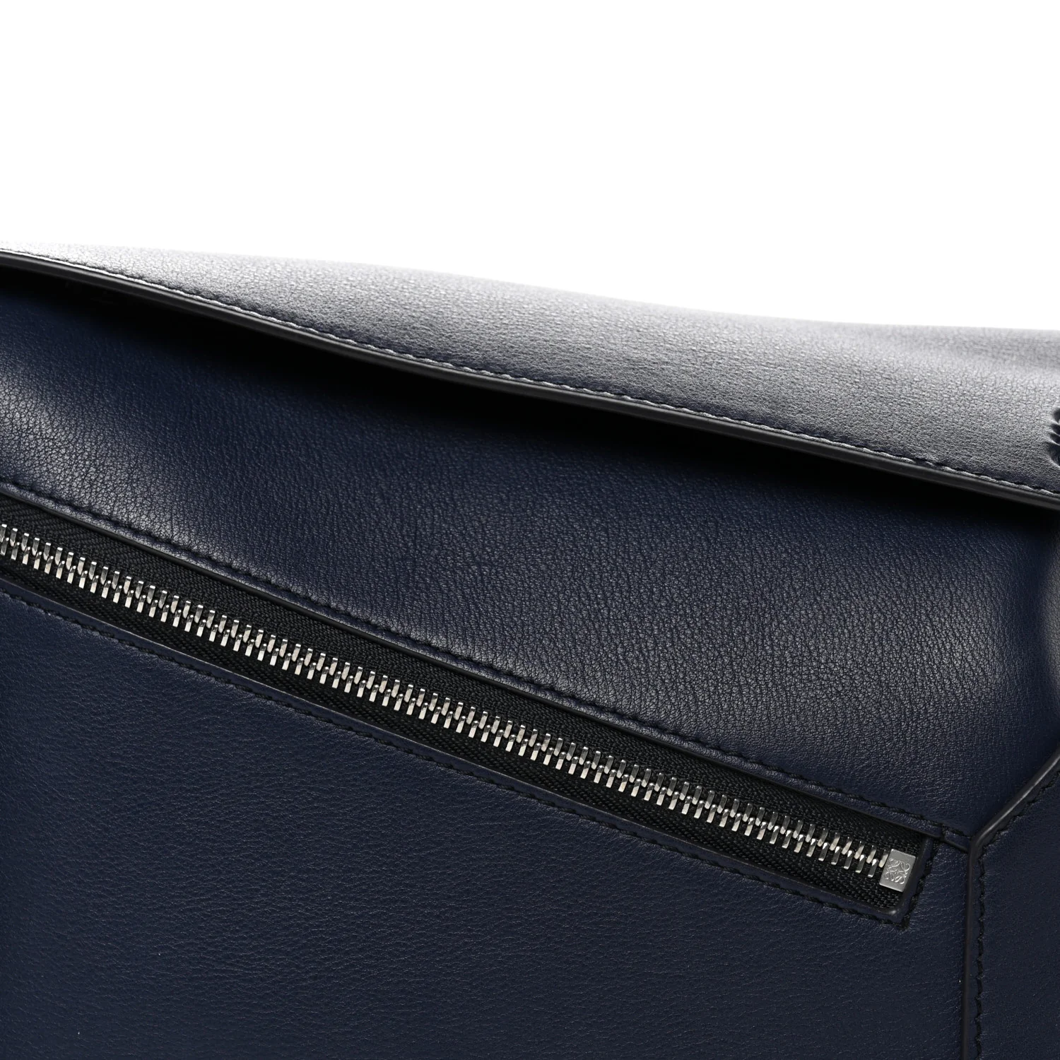 Calfskin Small Puzzle Edge Bumbag Navy Blue - Image 8