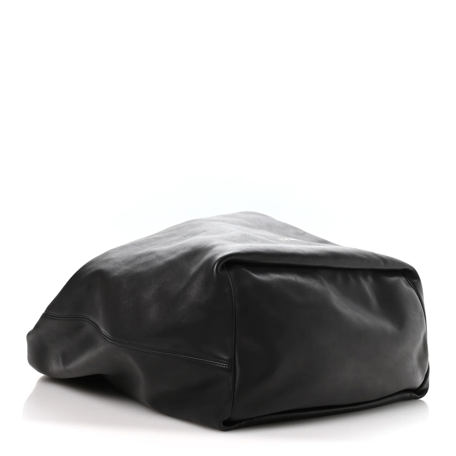Calfskin XL Squeeze Cord Bag Black - Image 3