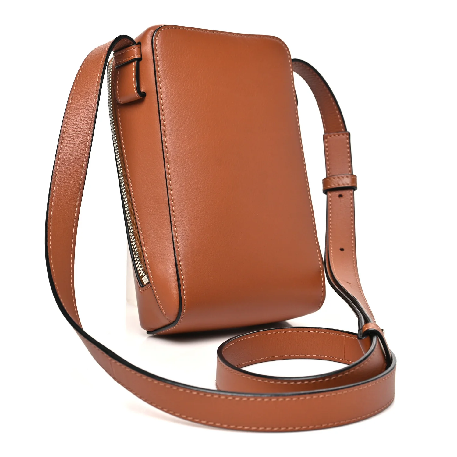 Classic Calfskin Anagram Box Crossbody Tan - Image 3