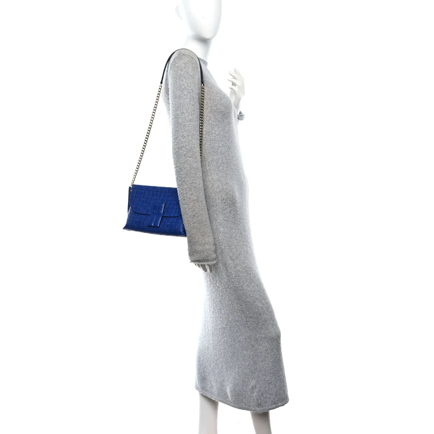 Goatskin Avenue Shoulder Bag Blue - Image 2