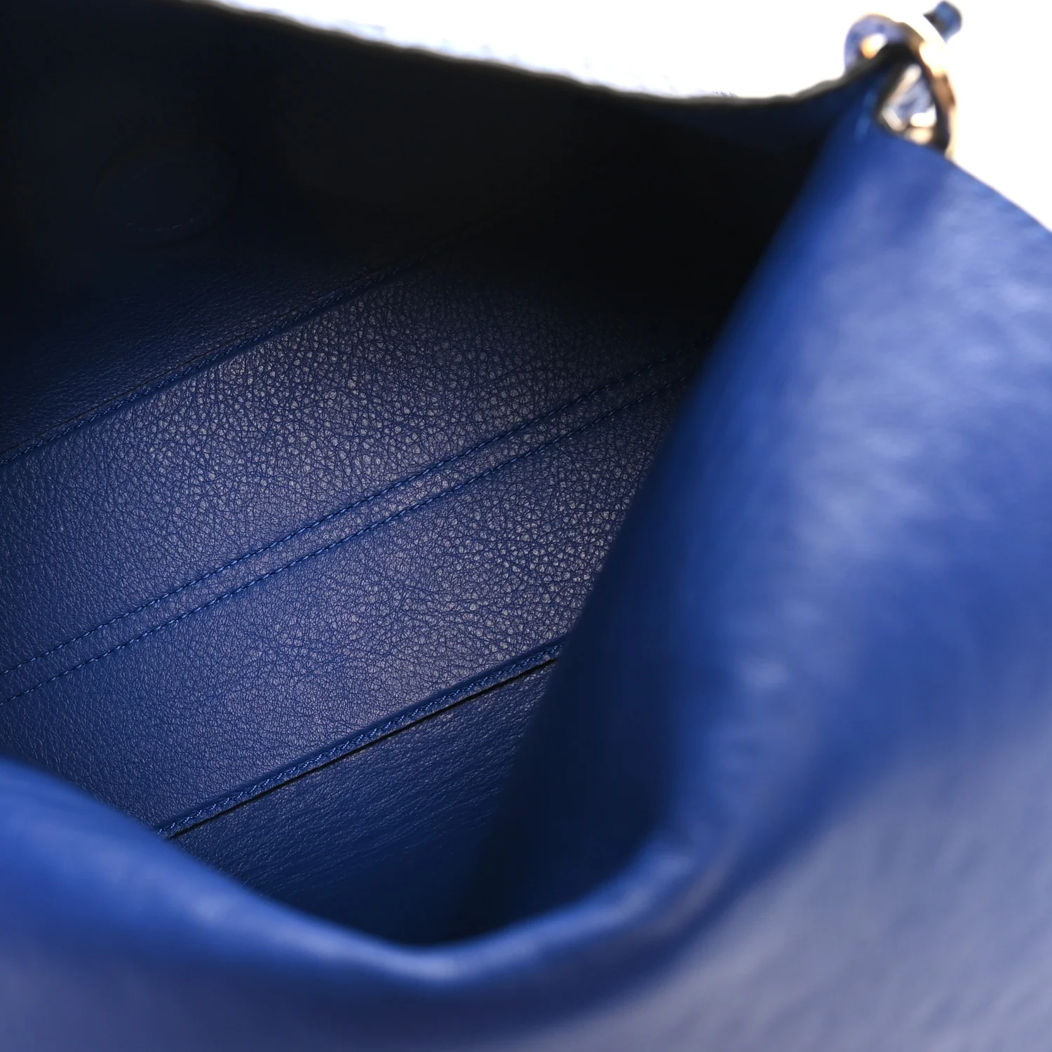Goatskin Avenue Shoulder Bag Blue - Image 5