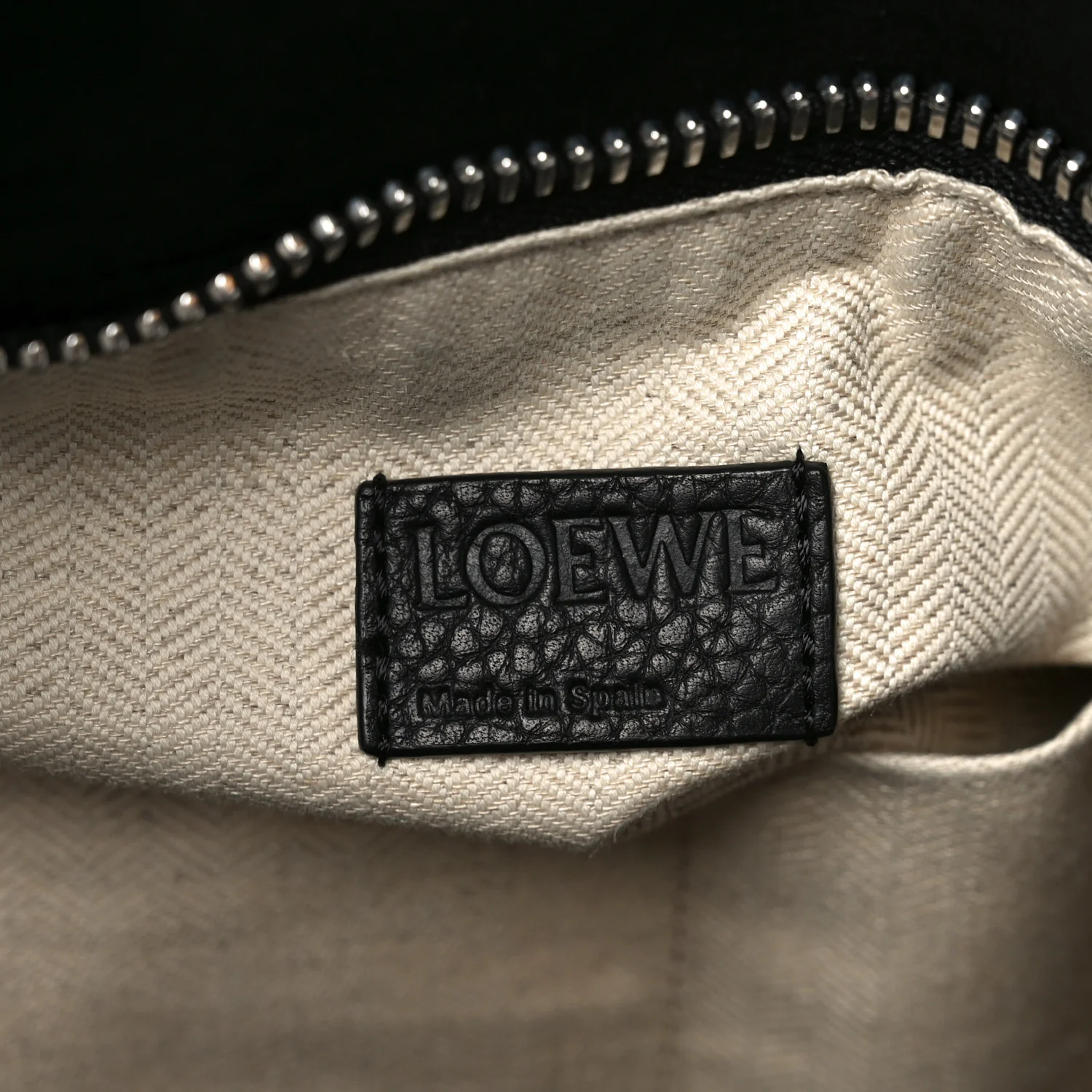 Grained Calfskin Large Puzzle Bag Black - Image 6