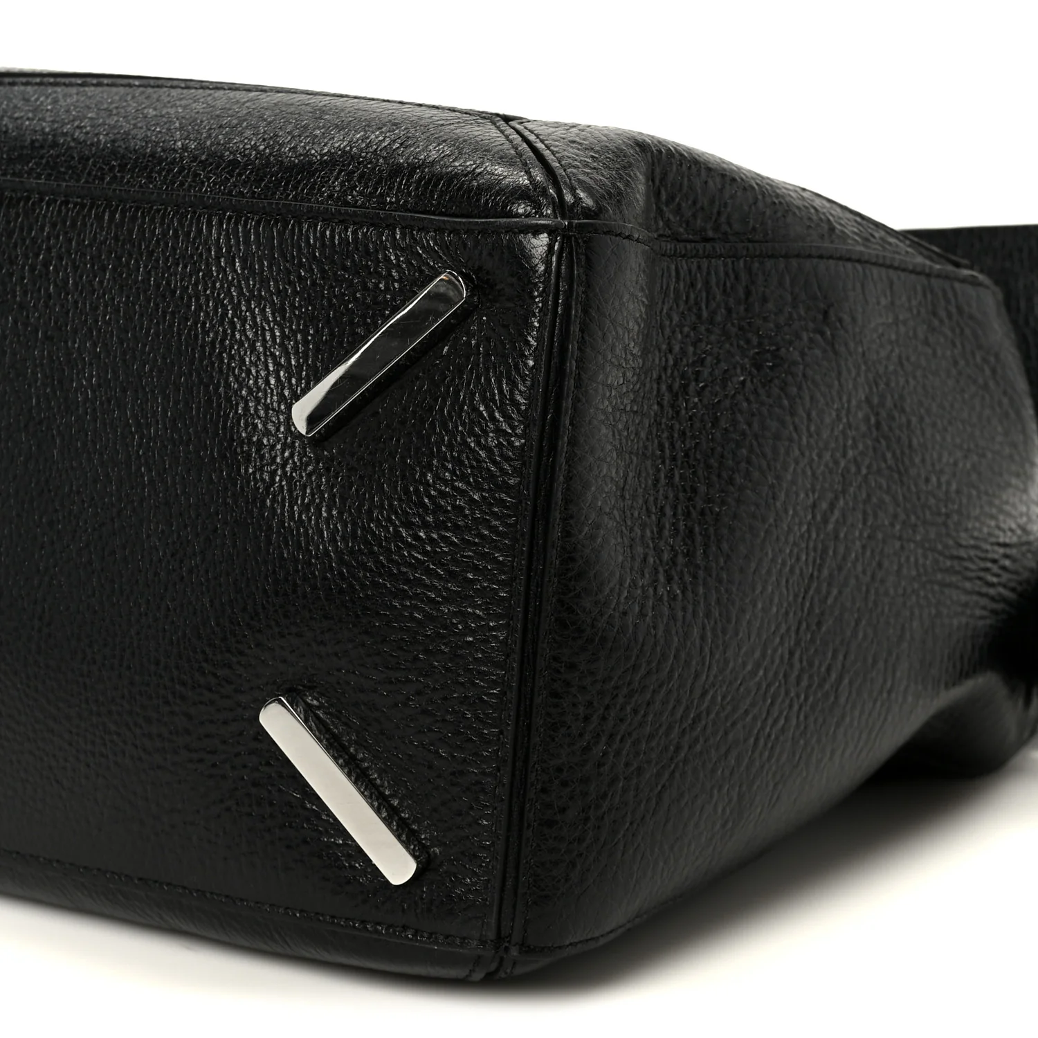 Grained Calfskin Large Puzzle Edge Bag Black - Image 10