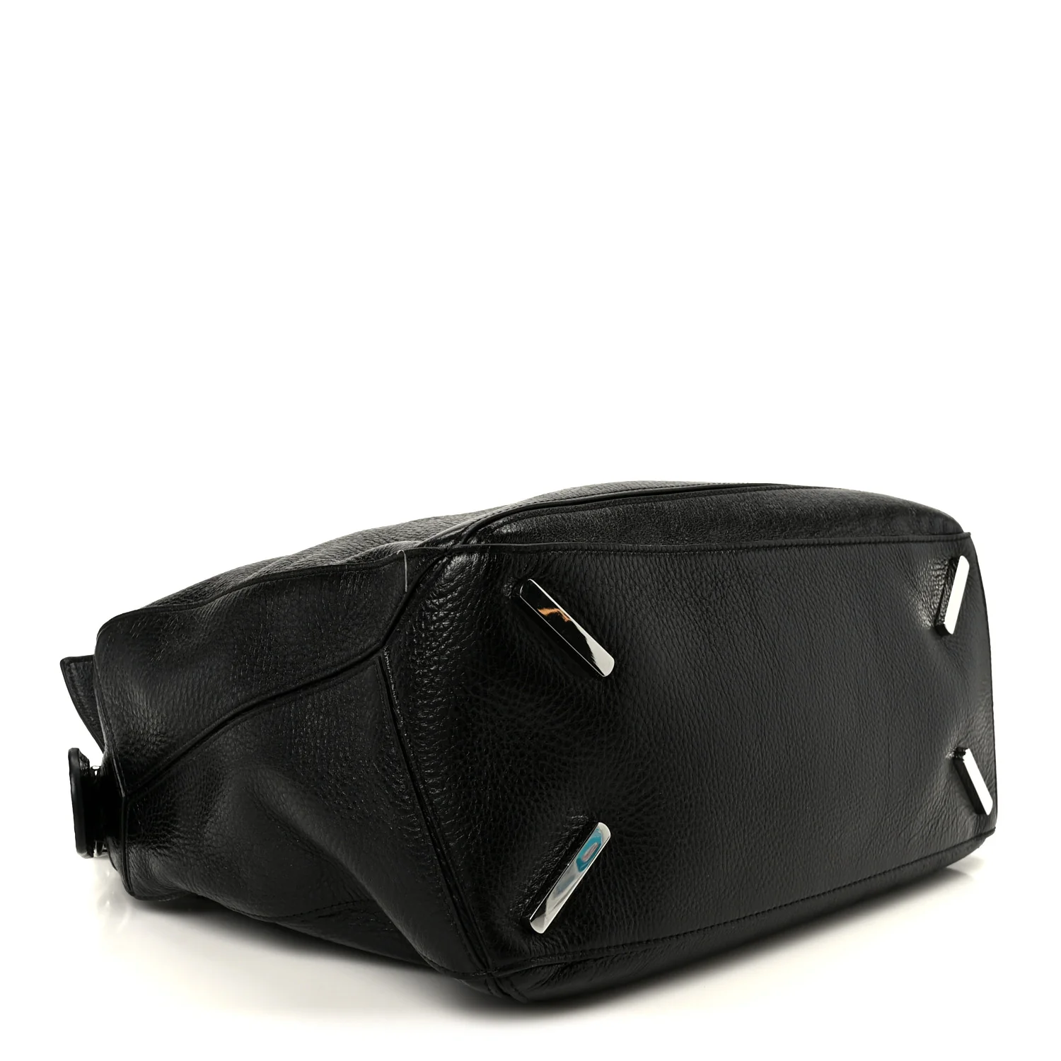 Grained Calfskin Large Puzzle Edge Bag Black - Image 3