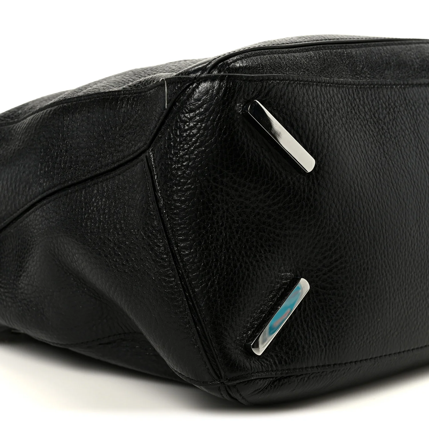 Grained Calfskin Large Puzzle Edge Bag Black - Image 9