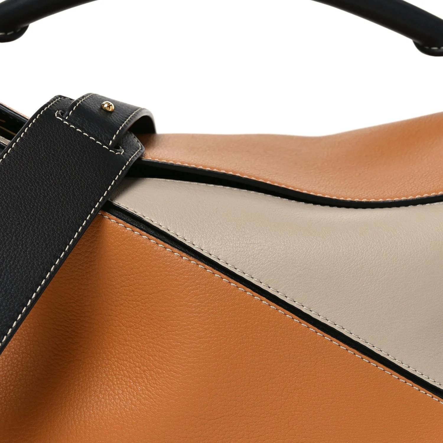 Grained Calfskin Medium Puzzle Bag Amber Light Oat - Image 6