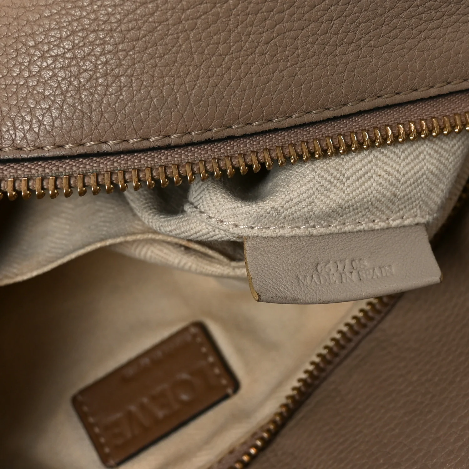 Grained Calfskin Medium Puzzle Bag Sand Mink - Image 7