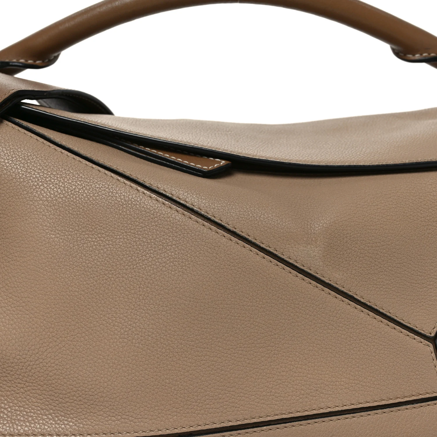 Grained Calfskin Medium Puzzle Bag Sand Mink - Image 8
