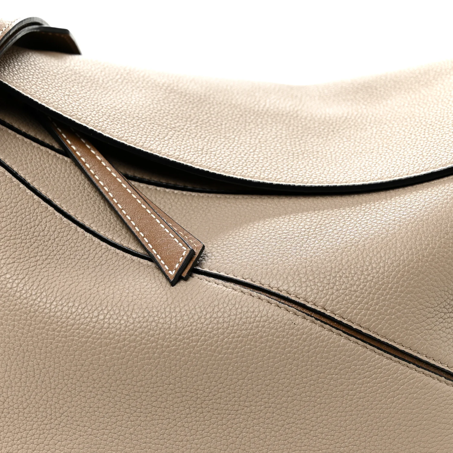 Grained Calfskin Medium Puzzle Bag Sand Mink - Image 8