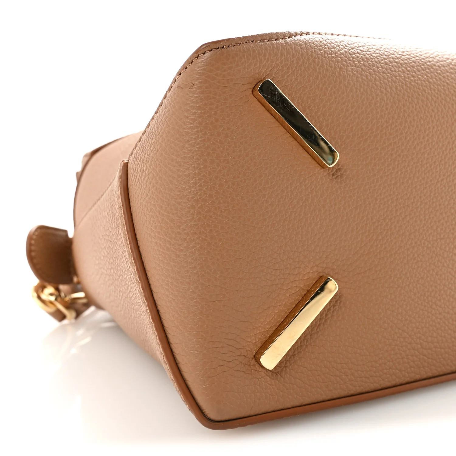 Grained Calfskin Medium Puzzle Edge Bag Toffee - Image 8