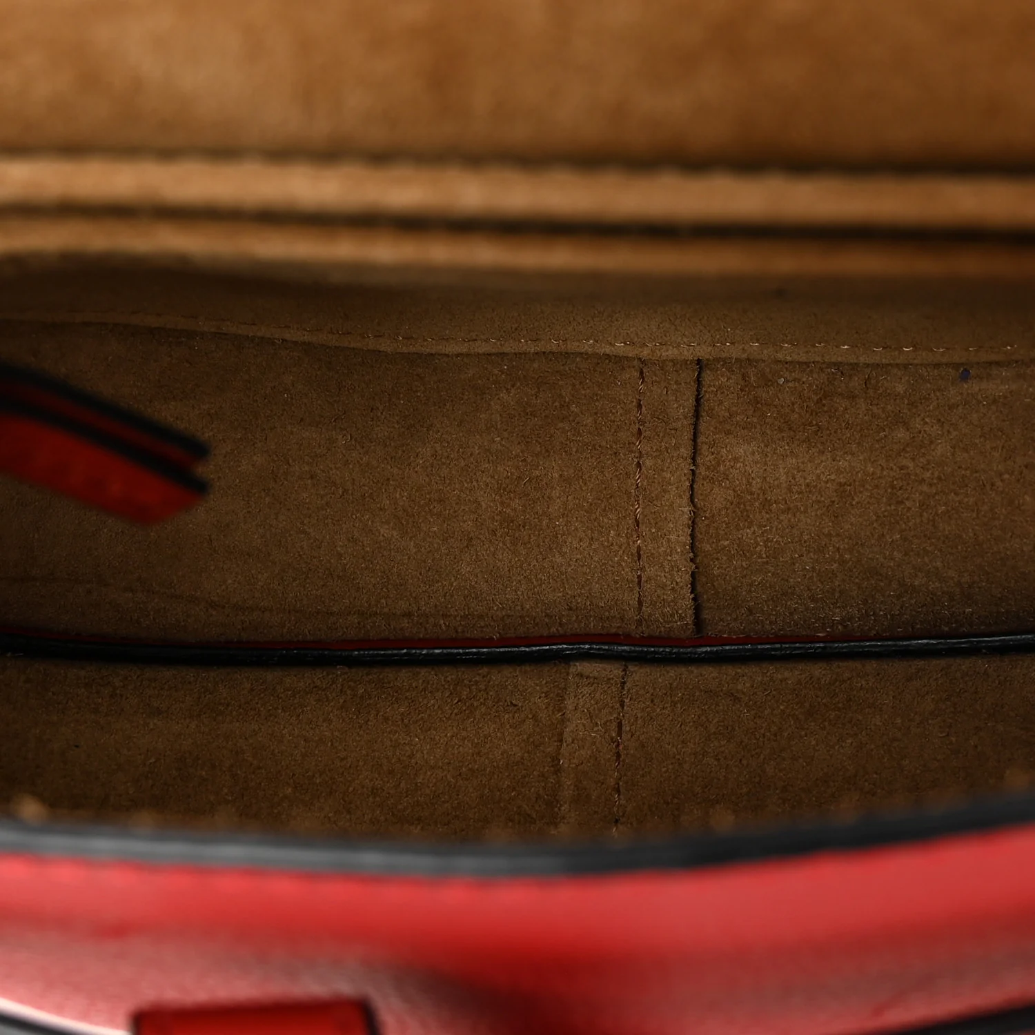 Grained Calfskin Mini Gate Crossbody Bag Scarlet Burnt Red - Image 5