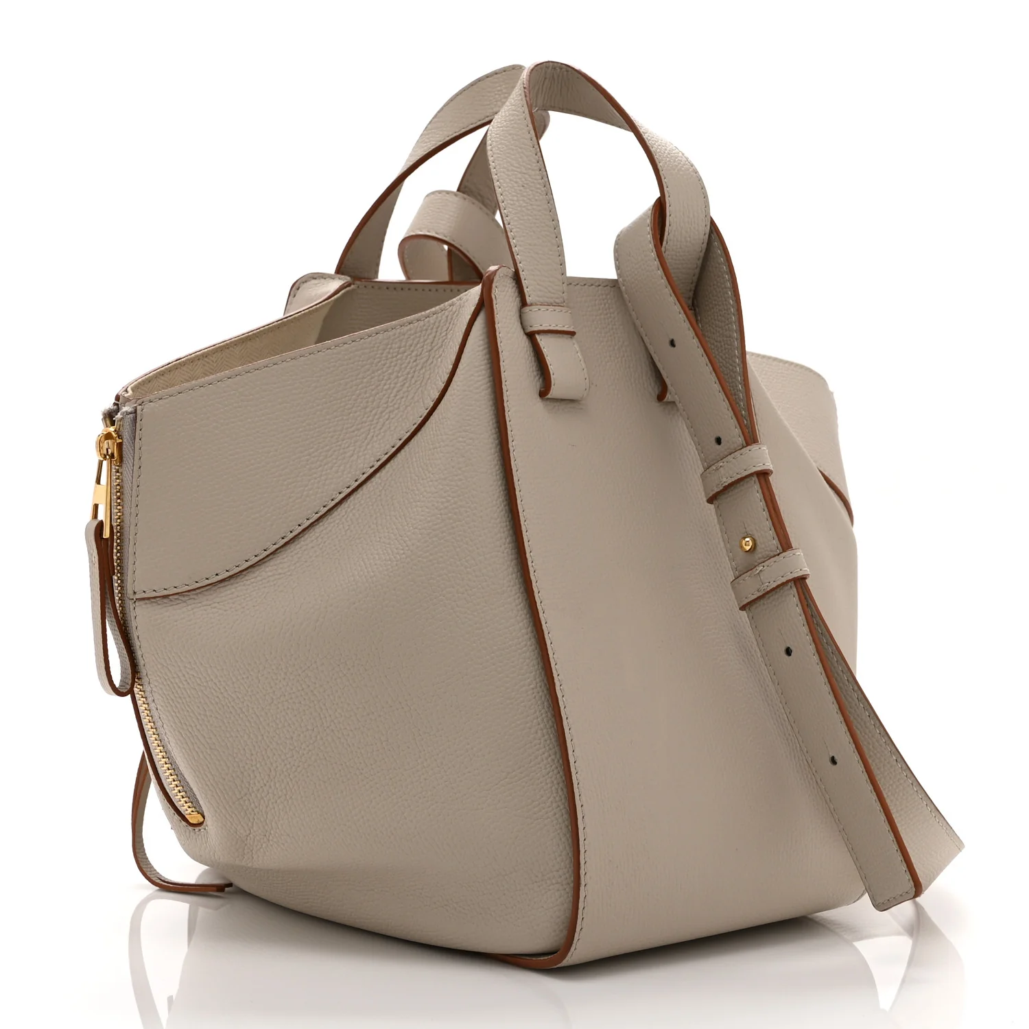 Grained Calfskin Small Hammock Shoulder Bag Light Ghost - Image 3