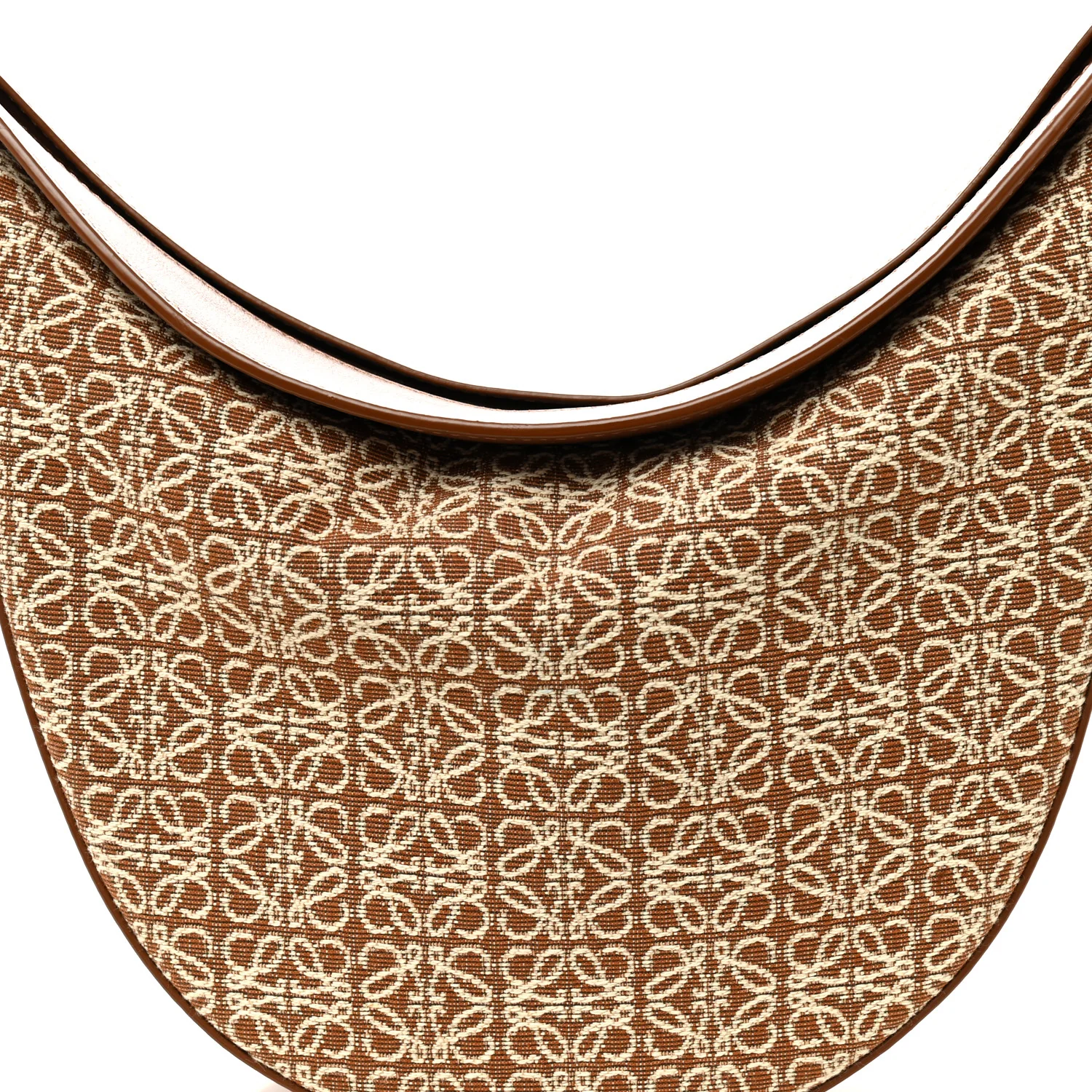 Jacquard Anagram Calfskin Luna Bag Tan Pecan - Image 8