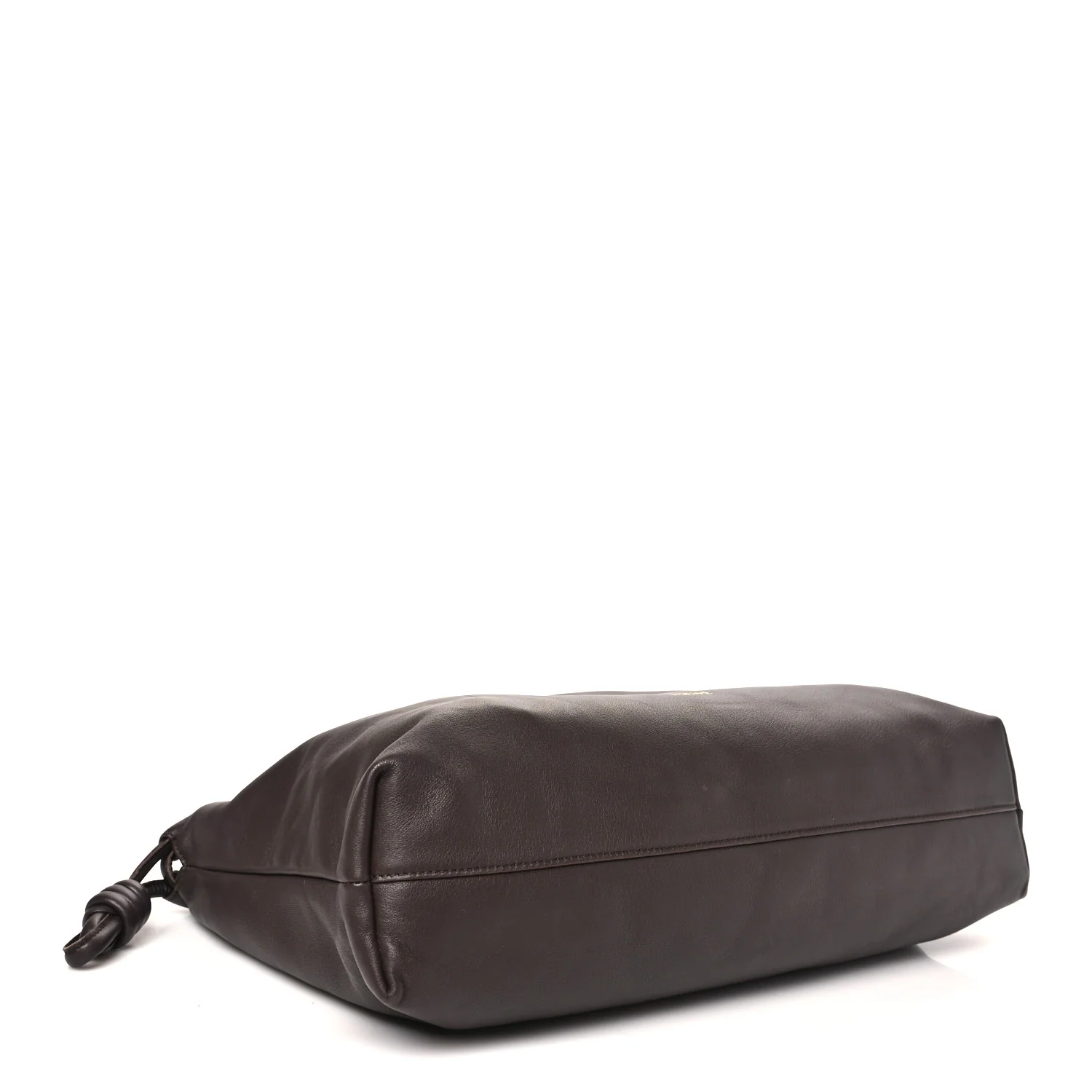 Mellow Nappa Donut Chain Large Flamenco Knot Clutch Dark Brownie - Image 4
