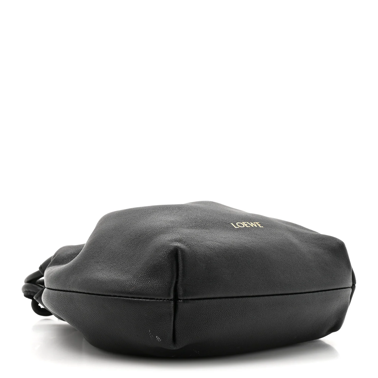 Mellow Nappa Donut Chain Mini Flamenco Knot Clutch Black - Image 4