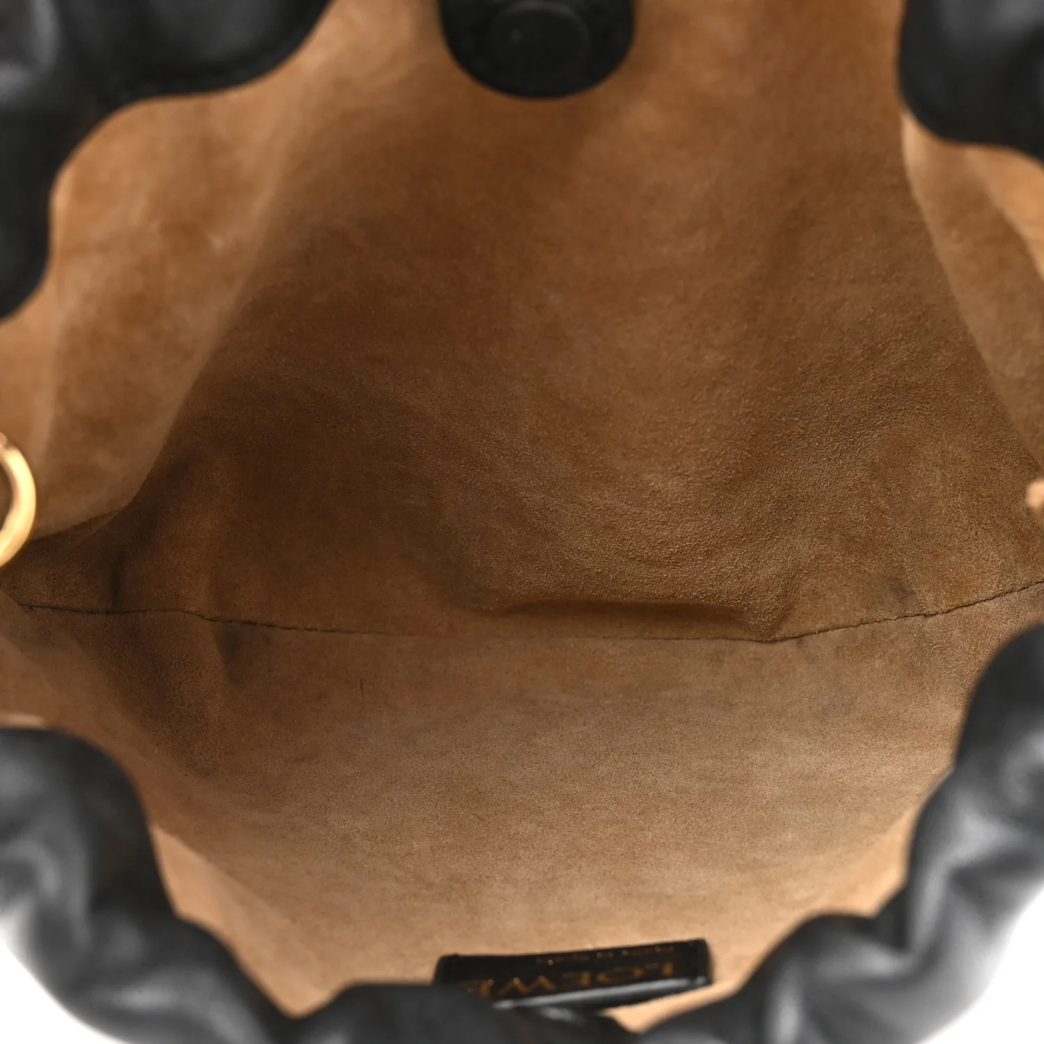 Mellow Nappa Donut Chain Mini Flamenco Knot Clutch Black - Image 5