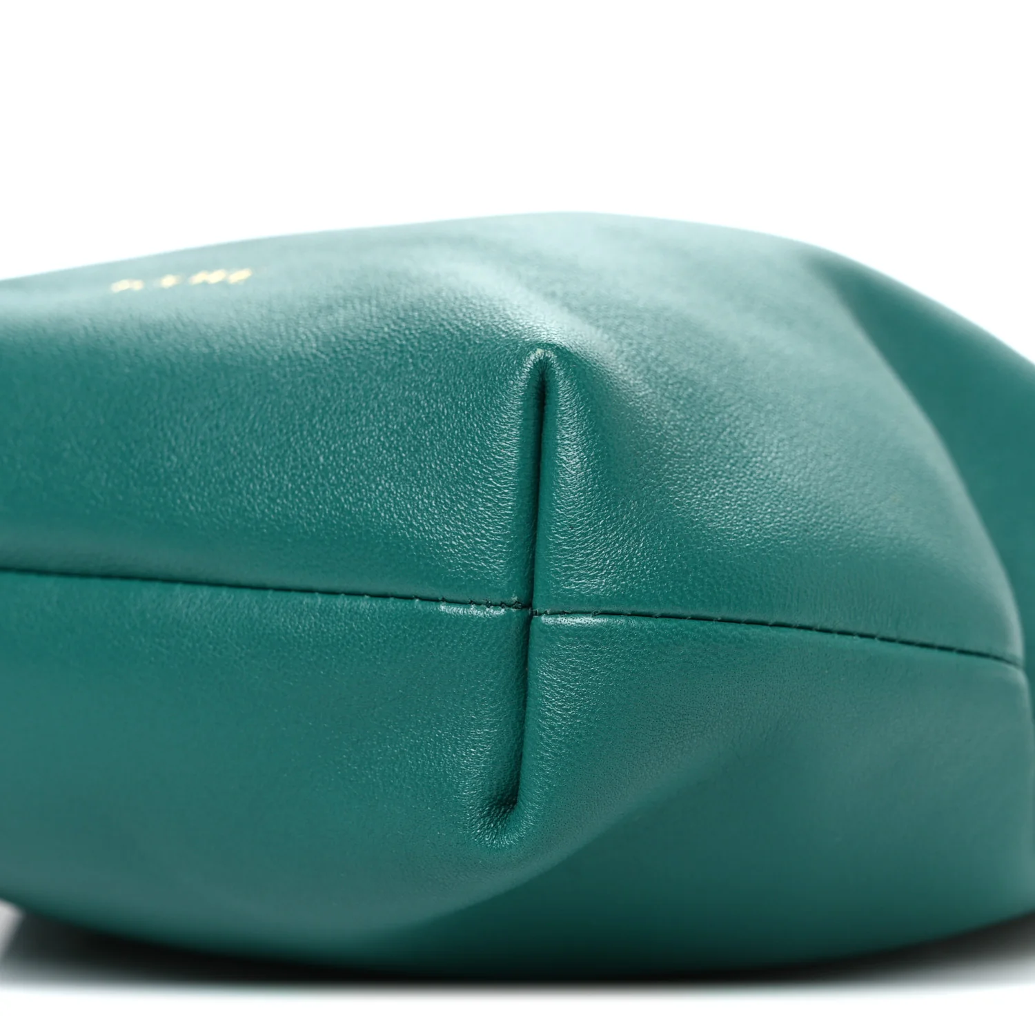 Mellow Nappa Lambskin Jade Mini Flamenco Knot Clutch Emerald Green - Image 10